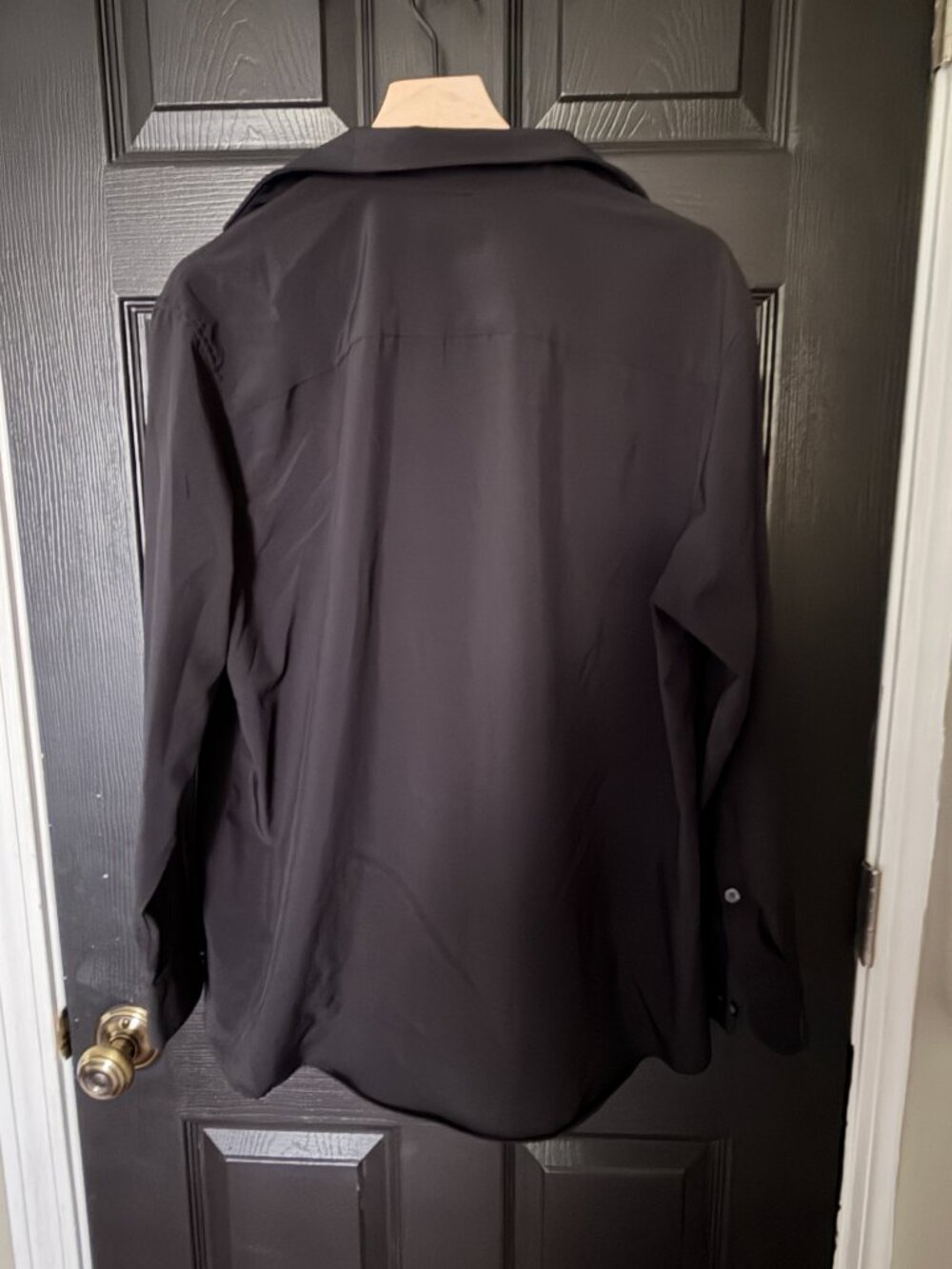 Mens Alfani Long Sleeve Dress Shirt 16-16 1/2 Regular Fit 32-33 Black - Picture 4 of 4